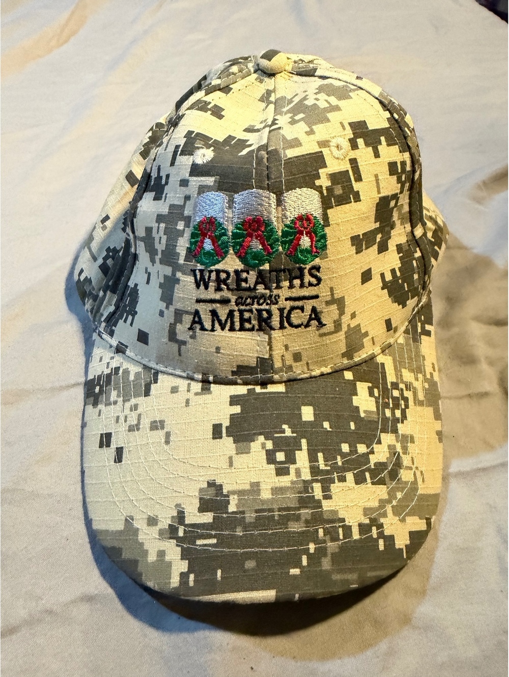 HitWear Wreaths Across America Digital Camo Baseball Cap Hat